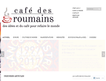 Tablet Screenshot of cafedesroumains.com